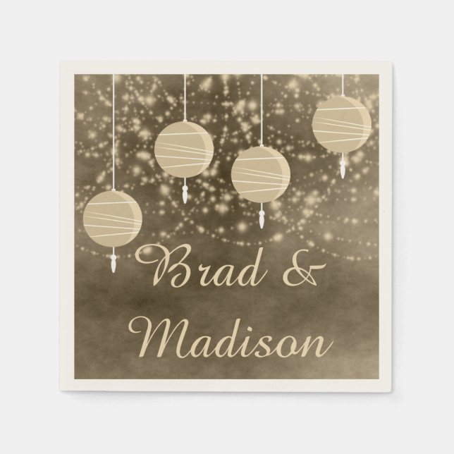 Serviettes Jetables Lanternes d'ivoire (Devant)