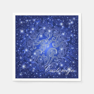 Serviettes Jetables Le bleu céleste tourbillonne et tient le premier