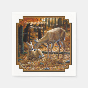 Serviettes Jetables Le cerf de Virginie - automne