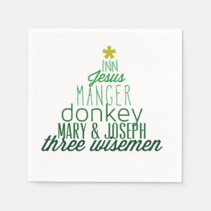 Serviettes Jetables Le Christ dans la serviette de Noël