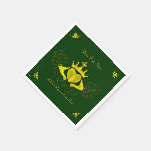 Serviettes Jetables Le Claddagh (Or)
