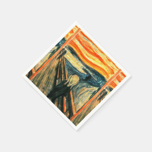 Serviettes Jetables Le cri perçant par Edvard Munch