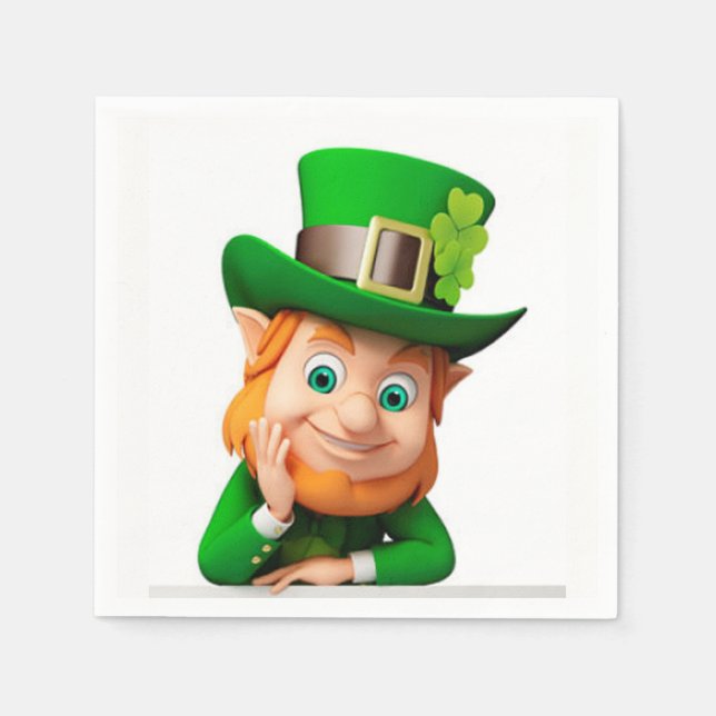 Serviettes Jetables Leprechaun (Devant)