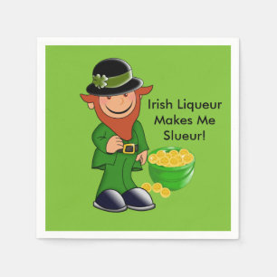 Serviettes Jetables Leprechaun, St. Patrick's Day Paper Napkins