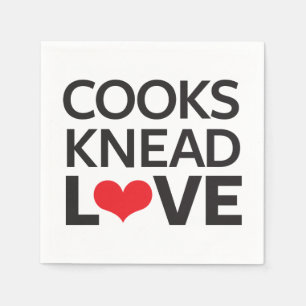 Serviettes Jetables Les cuisiniers malaxent l'amour