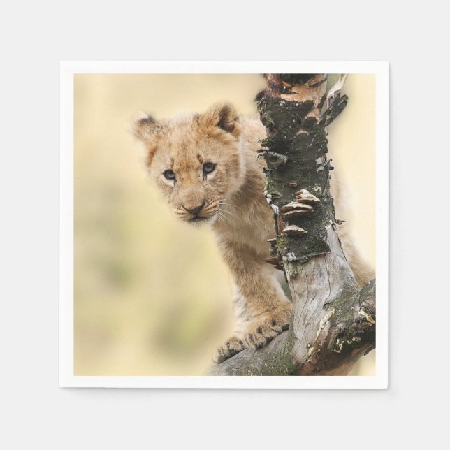 Serviettes Jetables Lion Cub (Devant)