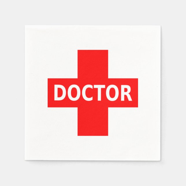 Serviettes Jetables Logo de docteur (Devant)