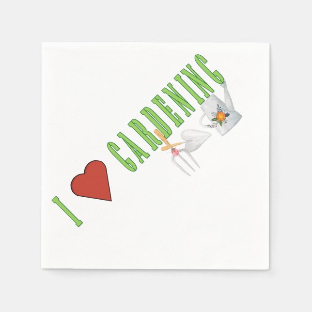 Serviettes Jetables Love Gardening (Devant)