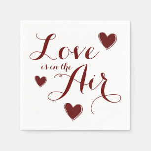 Serviettes Jetables Love Hearts Mariage Papier Napkin Set