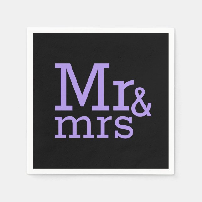 Serviettes Jetables M. & mme Papier serviettes (Devant)