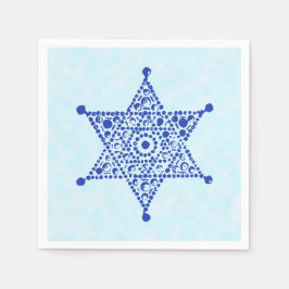 Serviettes Jetables Magen David Blue