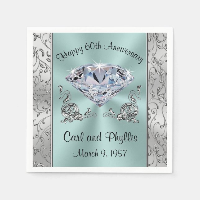 Serviettes Jetables Magnifiques serviettes d'anniversaire de n'importe (Devant)