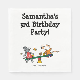 Serviettes Jetables Maisy et bascule pointillée au terrain de jeu