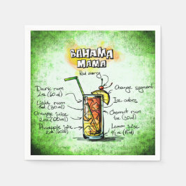Serviettes Jetables Maman Bartender Drink Recipe de Bahama