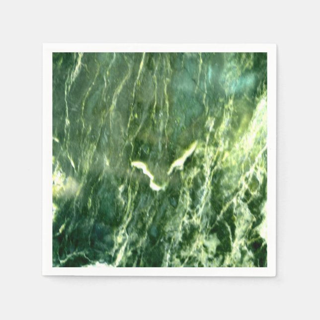 Serviettes Jetables Marbre Alpi Vert (Devant)