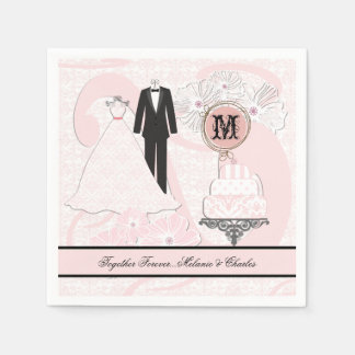 Serviettes Jetables Mariage Attire Papier personnalisé serviettes