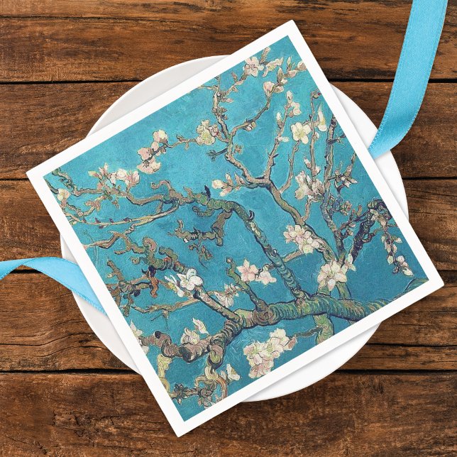 Serviettes Jetables Mariage de branches d'amandiers en fleurs (Créateur téléchargé)