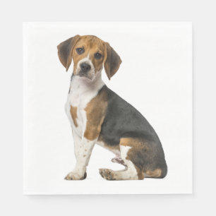 Serviettes Jetables Mariage de chien de race Beagle chiot Fête de mari