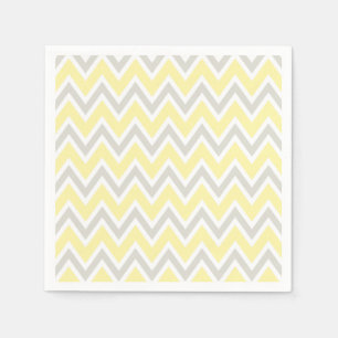 Serviettes Jetables Mariage de douche Jaune gris