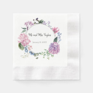 Serviettes Jetables Mariage de fleurs d'hibiscus blanc
