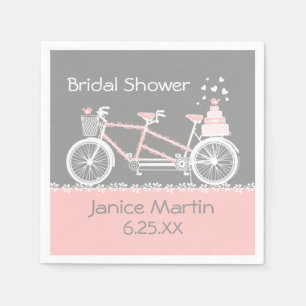 Serviettes Jetables Mariage de vélo Tandem