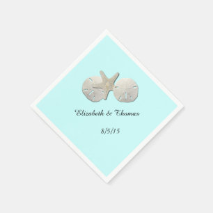 Serviettes Jetables Mariage, Dollar de Sable, Étoile de Mer, Serviette