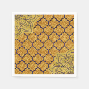 Serviettes Jetables Mariage du parti royal indien Purple Gold Elegant