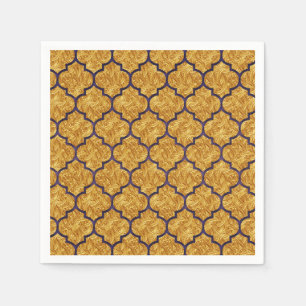 Serviettes Jetables Mariage du parti royal indien Purple Gold Elegant