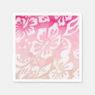 Serviettes Jetables Mariage plage Hibiscus Fleur Luau Party Amour