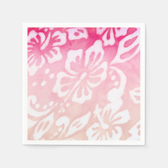 Serviettes Jetables Mariage plage Hibiscus Fleur Luau Party Amour (Devant)