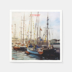 Serviettes Jetables Marine/Marine/Marinez