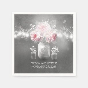 Serviettes Jetables Mason Jar Mariage