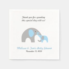 Serviettes Jetables Mère et bébé Eléphant Douche serviettes BLUE GRAY