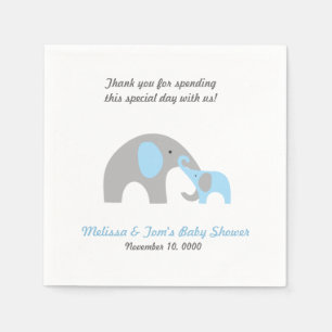 Serviettes Jetables Mère et bébé Eléphant Douche serviettes BLUE GRAY