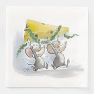 Serviettes Jetables Merry Mice Mic & Mac Holiday Paper Napkin