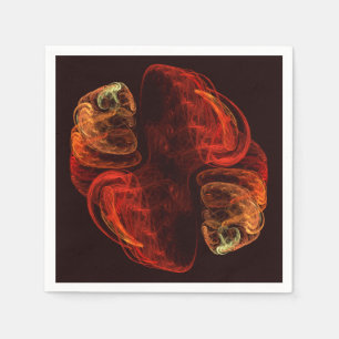 Serviettes Jetables Métamorphose Art Abstrait