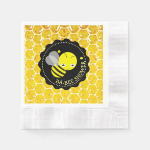 Serviettes Jetables Miel Bee Bumblebee Thème Babee Douche Napkins