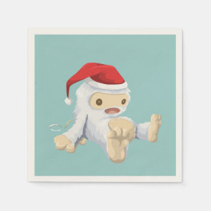 Serviettes Jetables Mignonne poupée de jouets Yeti de Noël