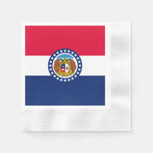Serviettes Jetables Modèle de drapeau d'État du Missouri