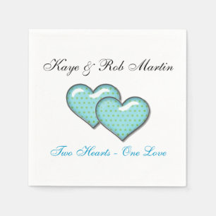 Serviettes Jetables Modèle de Mariage de coeur personnalisé