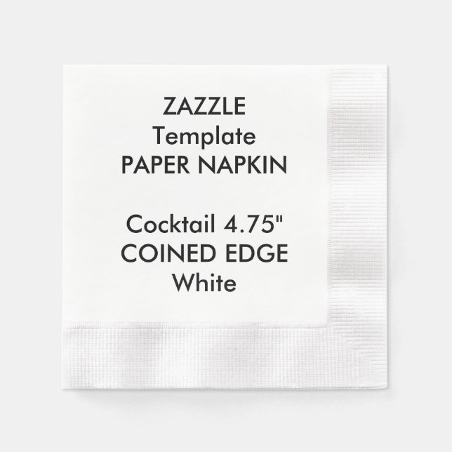 Serviettes Jetables Modèle papier Napkine à bord cousu (Devant)