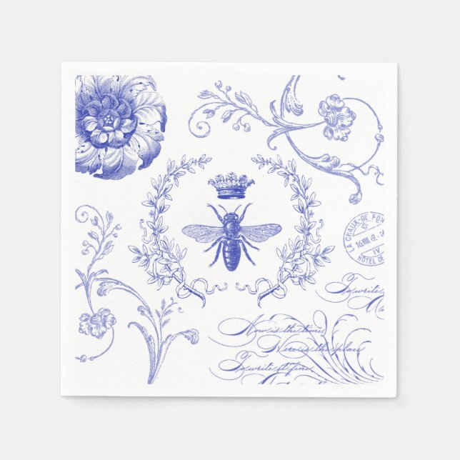 Serviettes Jetables modern vintenfrenqueen bee (Devant)