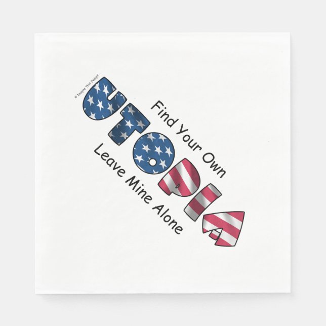 Serviettes Jetables Mon utopie (Devant)