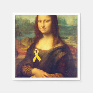 Serviettes Jetables Mona Lisa Avec Rubans Jaunes