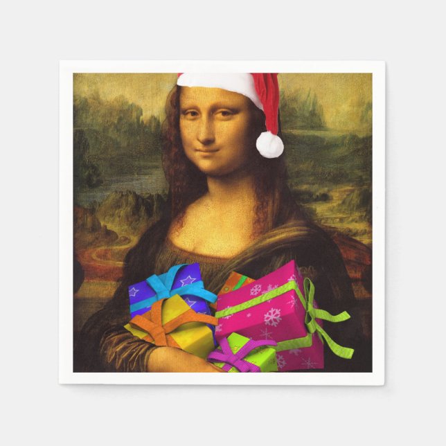Serviettes Jetables Mona Lisa Santa Claus (Devant)