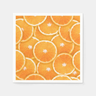 Serviettes Jetables Montage orange de Digitals de tranche