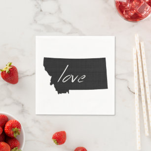 Serviettes Jetables Montana Love Papier Partie Napkins