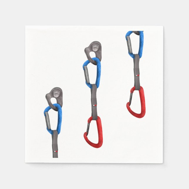 Serviettes Jetables Montée en Rocck Abrappel Belay Carabiner (Devant)
