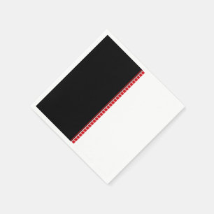 Serviettes Jetables Motif abstrait gras noir blanc et rouge