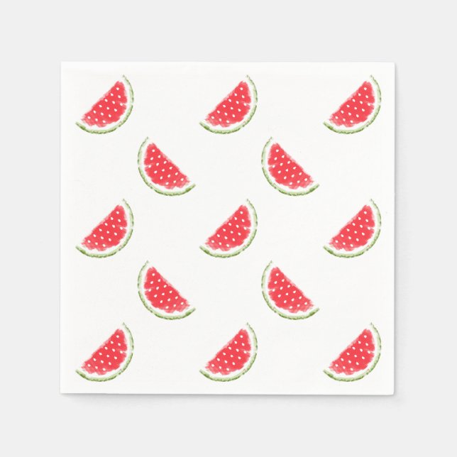 Serviettes Jetables Motif de pastèque (Devant)